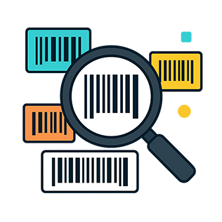 Barcode formats comparison showing different types from retail UPC to industrial Data Matrix codes