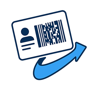 PDF417 barcode example for ID cards and tickets showing the distinctive rectangular stacked format